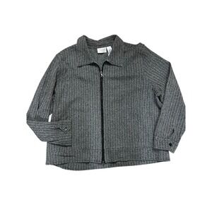 Liz Claiborne Woman Tweed Zip Front Jacket SZ 2X